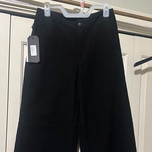 rag & bone women stylish wide leg black jeans !
